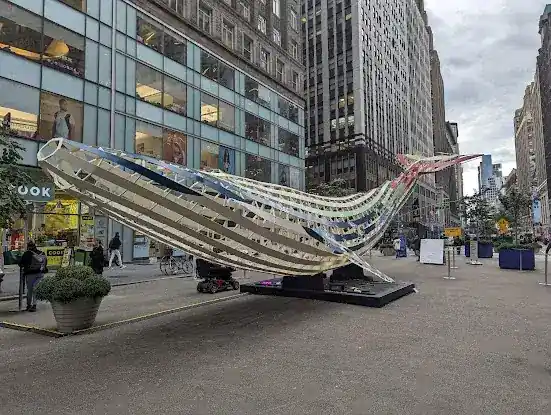 Giant Steel Whale Installation “ECHOES” in NYC