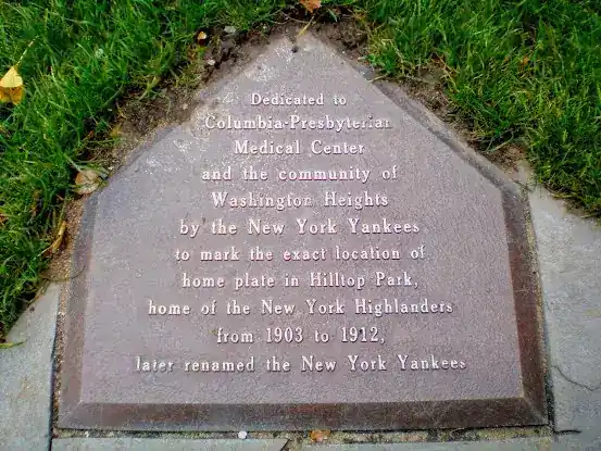 Hilltop Park Home Plate Marker