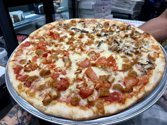 New York pizza and snacks