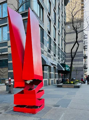 Red Clothespin Sculpture