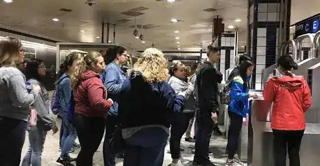 Students on Broadway