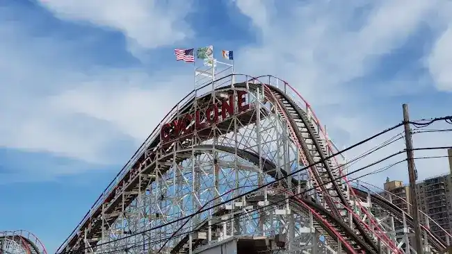 The Cyclone Roller Coaster at Luna Park in Coney Island