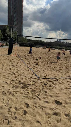 Volleyball court at Hunters Point South