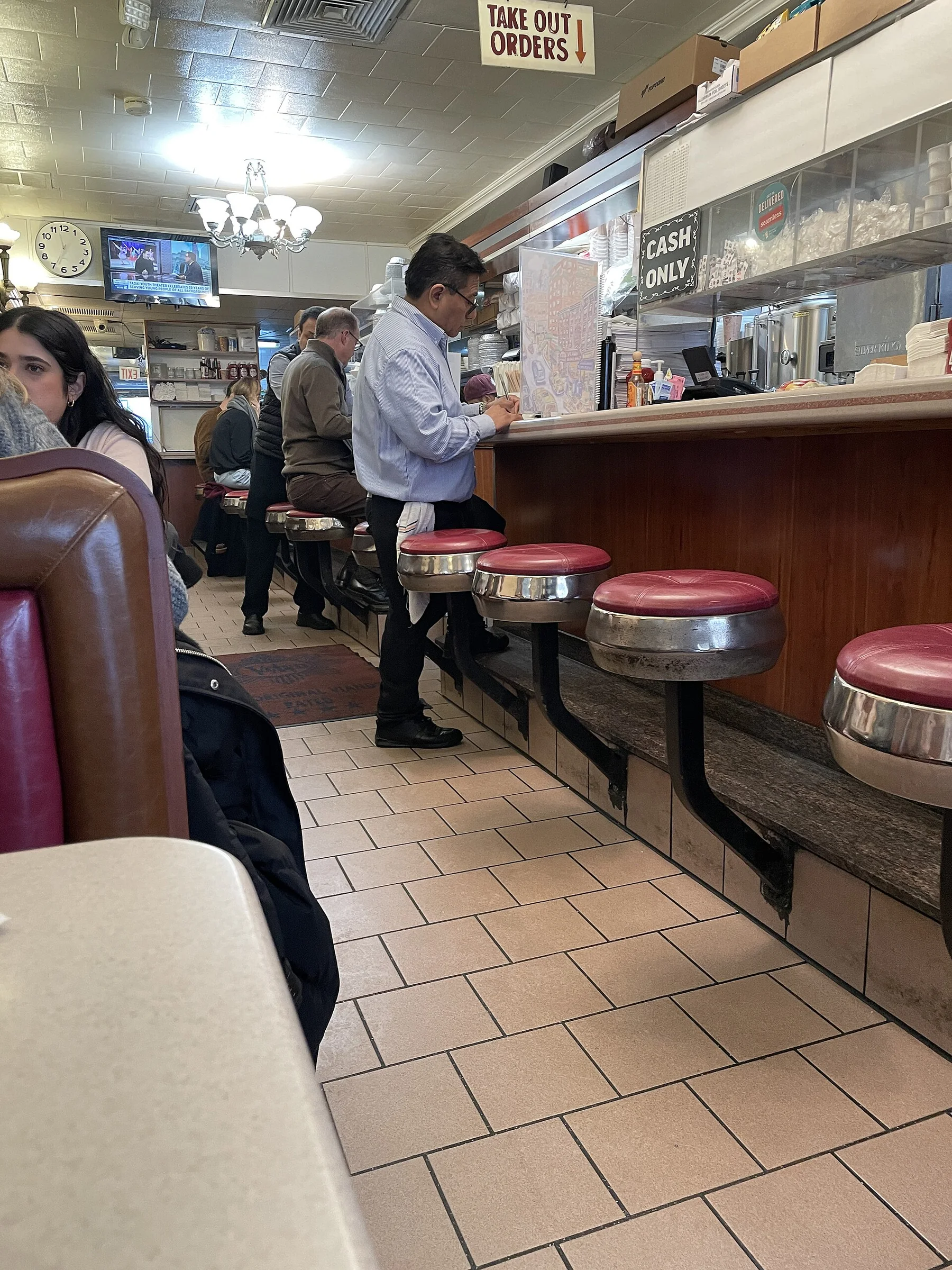Interior of Viand Coffee Shop on the Upper East Side in Manhattan
