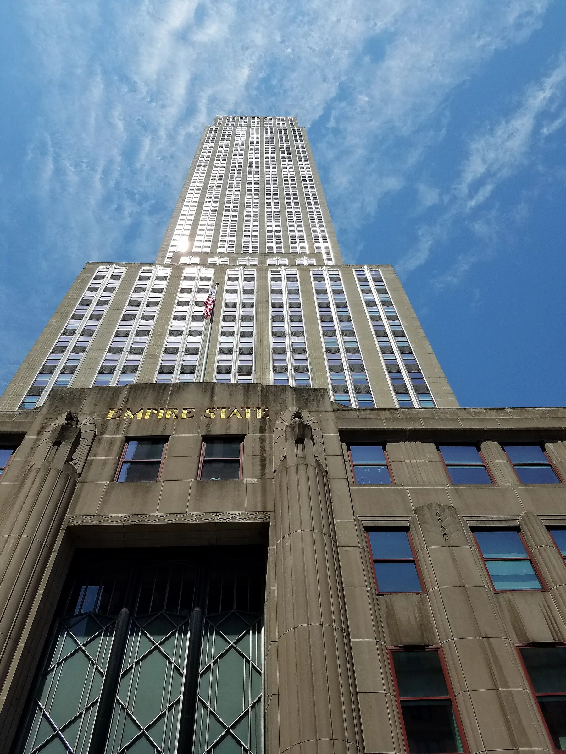 Exterior of the Empire State Building from street level